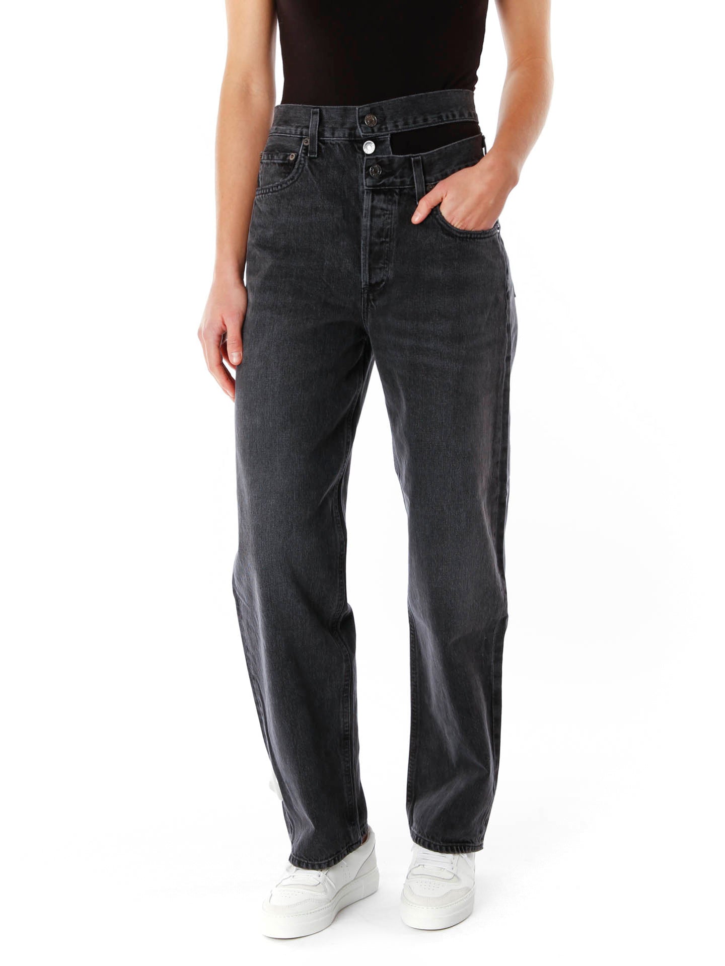 AGOLDE Broken Waistband Straight Fit Jeans