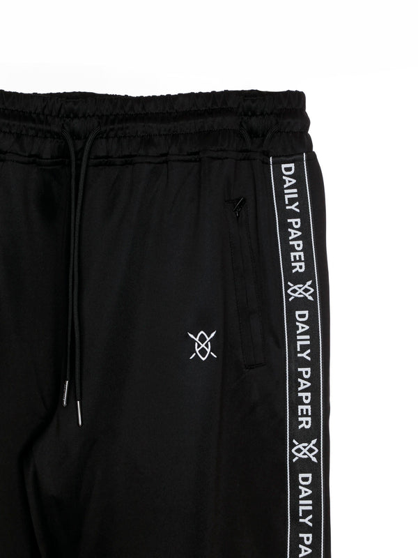 Daily paper black tape logo track pants online